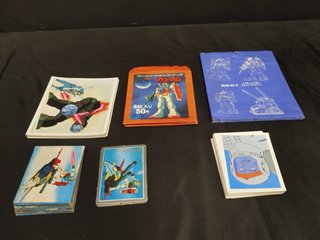 Lote de antiguos cromos y sobres Gundam japoneses