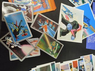 Lote de antiguos cromos y sobres Gundam japoneses