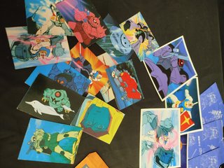 Lote de antiguos cromos y sobres Gundam japoneses