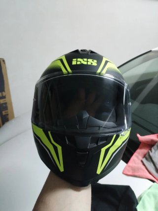 Casco Integral Talla S Negro y Fluor