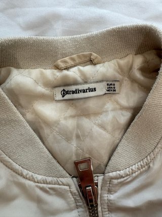 Chaqueta bomber beige talla S