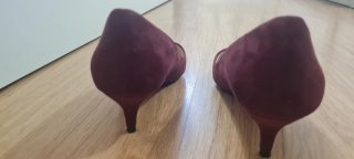 Zapatos Zara Basic Morados Tacon Mujer