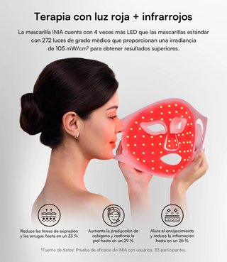 INIA GLOW Wireless Mascarilla LED NIR