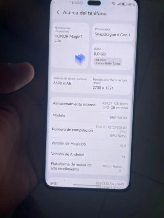 Honor Magic 7 Lite Verde