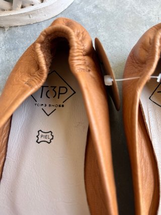 Bailarinas piel camel TOP talla 37