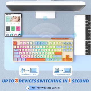 Tastiera da Gaming Wireless TKL RGB per Mac/Win