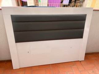 Cabecero de cama polipiel y madera