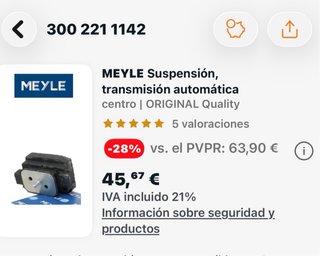 Soporte Transmisión BMW E60/E61 MEYLE