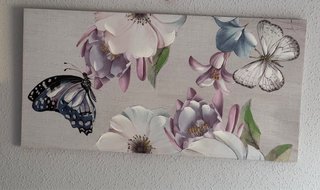 Cuadro Decorativo Mariposas y Flores
