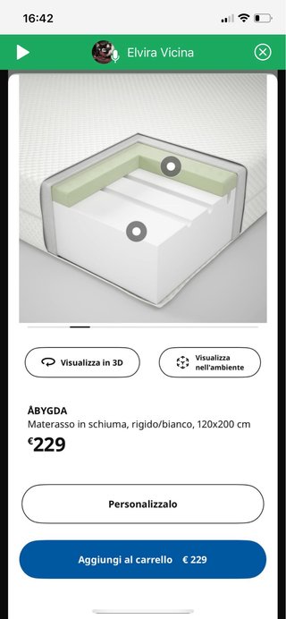 Materasso ikea una piazza e mezza nuovo