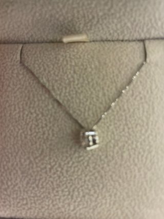 Colgante Oro Blanco Brillante 1.1 kt