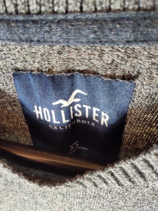 Jersey Hollister Gris Talla XS