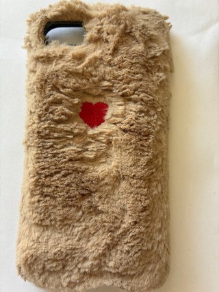 Cover iPhone SE, 8, 7 Peluche Cuore Rosso
