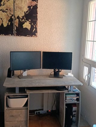 Salón completo sofá+mueble+mesa+sillas+ escritorio