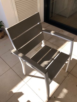 4 Sillas de Jardín Metal y Plástico