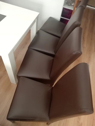 Mesa y 6 Sillas Comedor Marrón