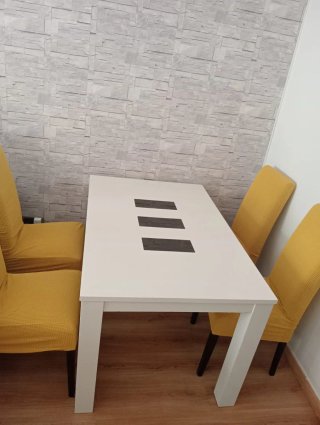 Mesa y 6 Sillas Comedor Marrón