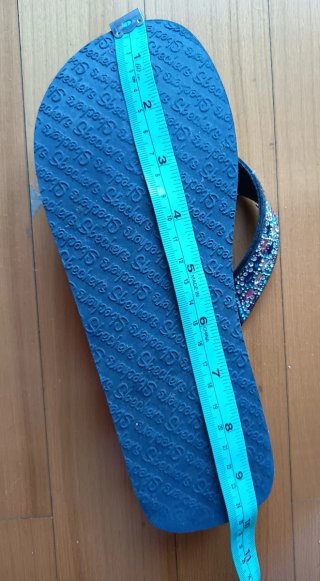 Infradito blu con glitter multicolore