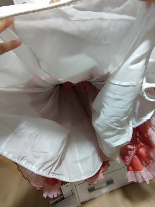 Traje Sevillana Niña Rojo y Blanco
