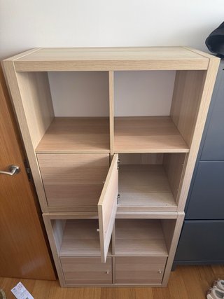 Estantería modular madera clara