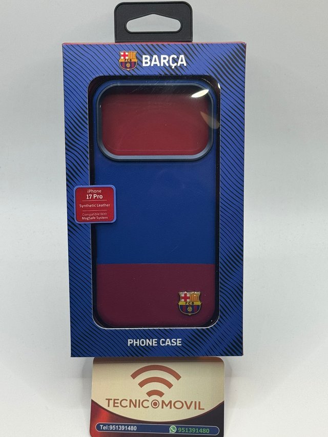 Funda iPhone 17 Pro Barça Piel Sintética