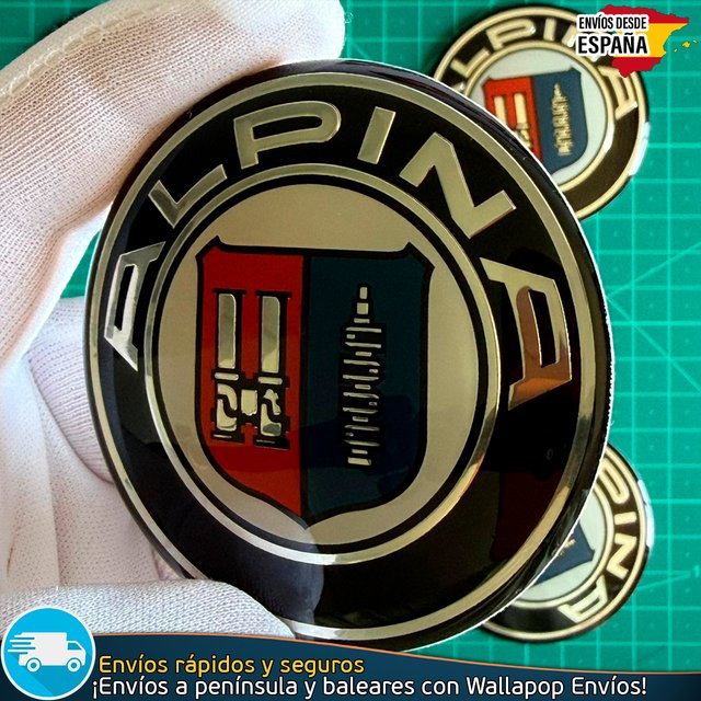 Emblemas Alpina 65mm x4 Tapacubos Llantas BMW