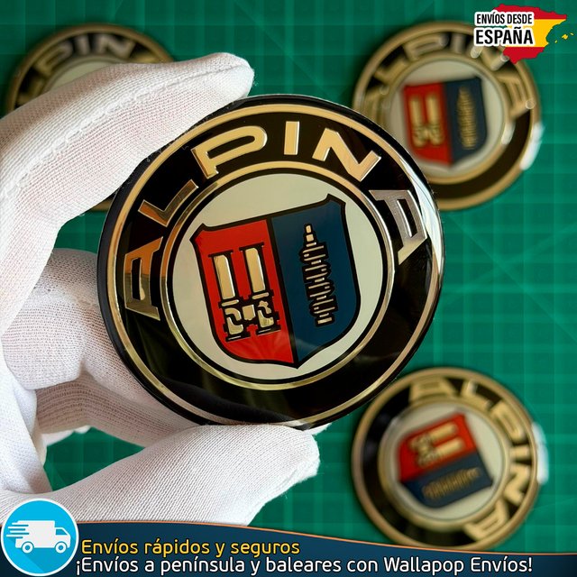 Emblemas Alpina 65mm x4 Tapacubos Llantas BMW