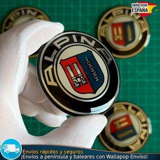 Emblemas Alpina 65mm x4 Tapacubos Llantas BMW