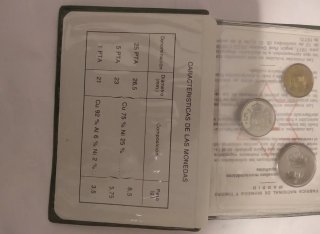 Pruebas Numismáticas Pesetas 1975-77