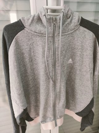 Sudadera Adidas Mujer Gris y Rosa