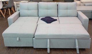Sofá Cama, ·PAU Tela·, Gris, ·Cómodo. ¡EN OFERTA!