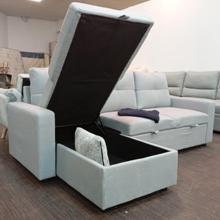 Sofá Cama, ·PAU Tela·, Gris, ·Cómodo. ¡EN OFERTA!