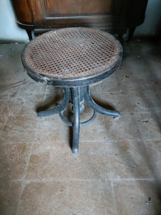 Banqueta Piano Antigua Regulable