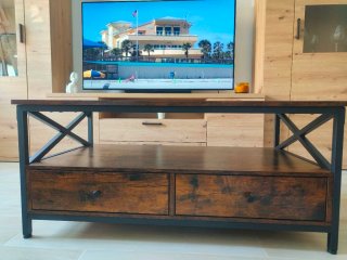 Mesa de centro madera y metal