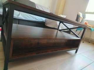 Mesa de centro madera y metal