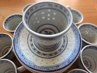 Set Tazzine Cinesi Blu e Bianche