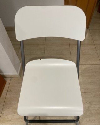4 Sillas Altas Plegables Metal y Madera