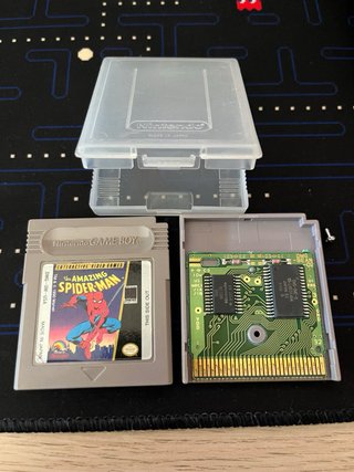 Amazing Spiderman Game Boy original, caja repro