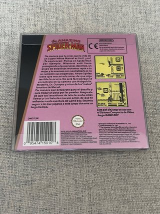 Amazing Spiderman Game Boy original, caja repro
