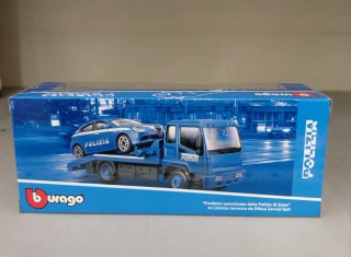 Set Carroattrezzi + Auto Polizia Burago 1:43