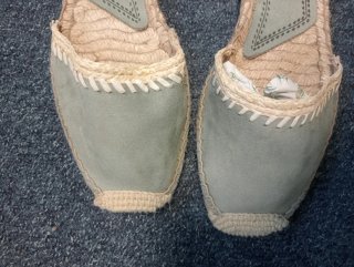 Zapatillas cuña azul