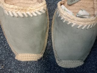 Zapatillas cuña azul
