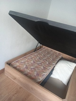 Canapé abatible madera y tela