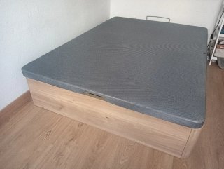 Canapé abatible madera y tela