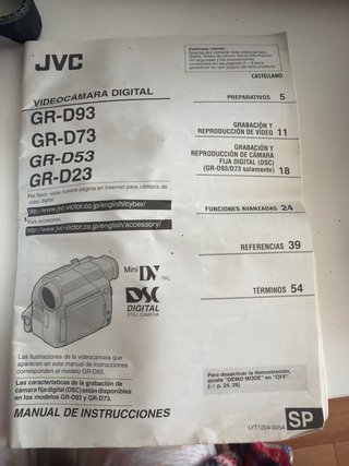 Cámara JVC GR-D23E MiniDV - Impecable