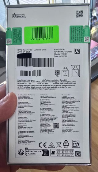 Oppo Reno 14 F 5G 8GB/256GB Nuovo