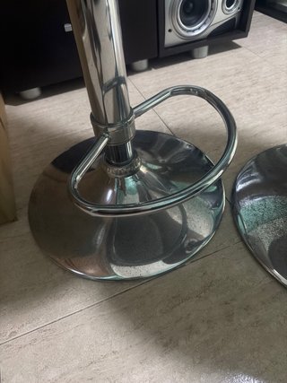 2 Sillas de Bar Grises Ajustables