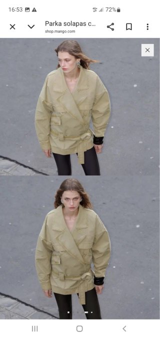 MANGO PARKA SOPLAS CINTURON
