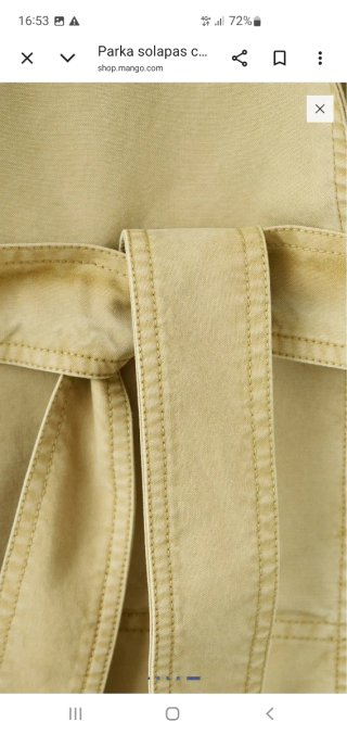 MANGO PARKA SOPLAS CINTURON