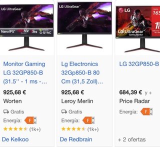 Monitor LG 32GP850-B 165Hz (156h uso)